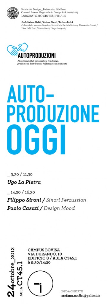 Autoproduzione oggi_24-ottobre_Ugo La Pietra_Filippo Sironi_Paolo Casati